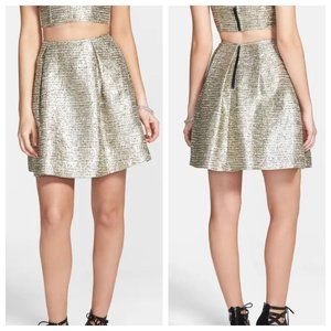 NEW A. Drea Maddie Textured Metallic Skirt Size Medium